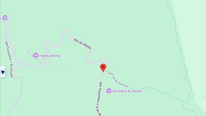 Aperçu cartographique de Départ à Maïdo