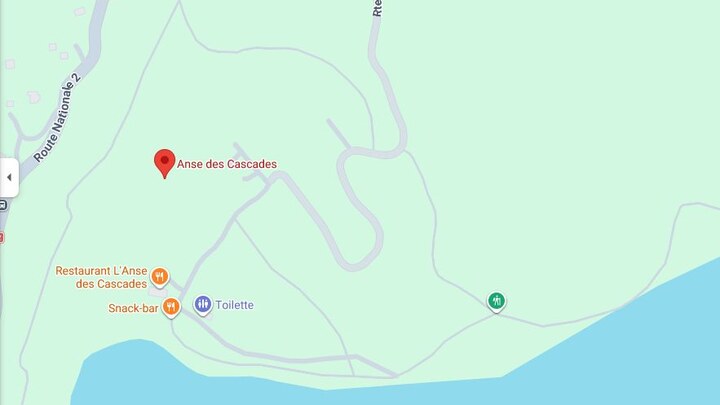 Aperçu cartographique de Anse des Cascades à Sainte-Rose
